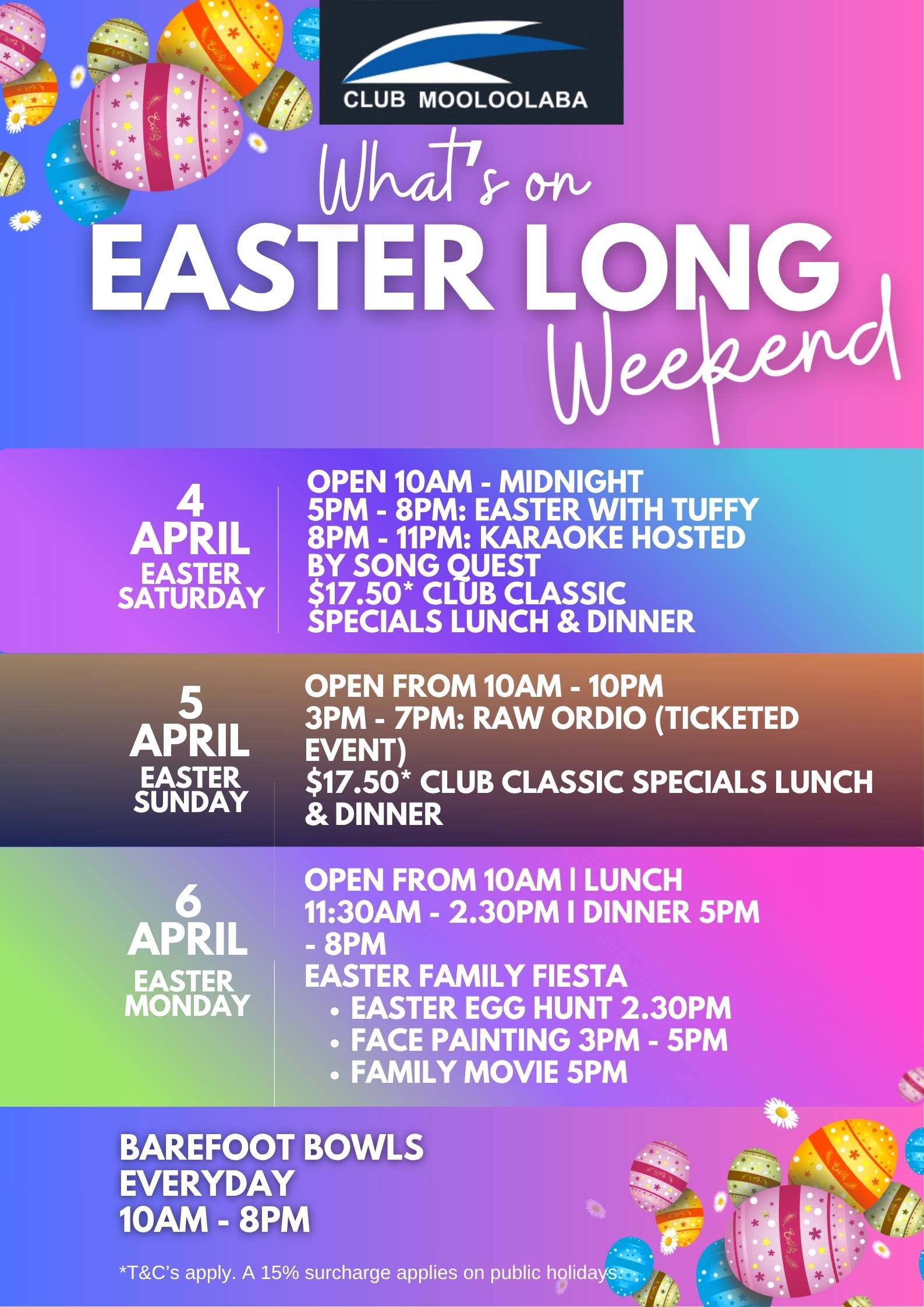 easter long weekend easter long weekend schedule