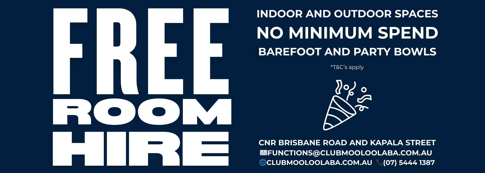 free room hire