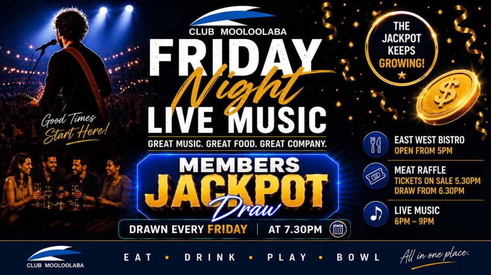 friday night live music and jackpot promo